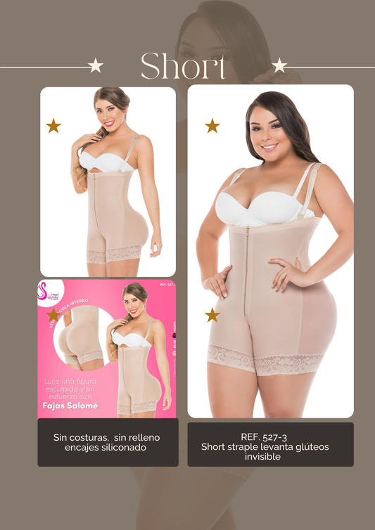 Short straple levanta glúteos invisible